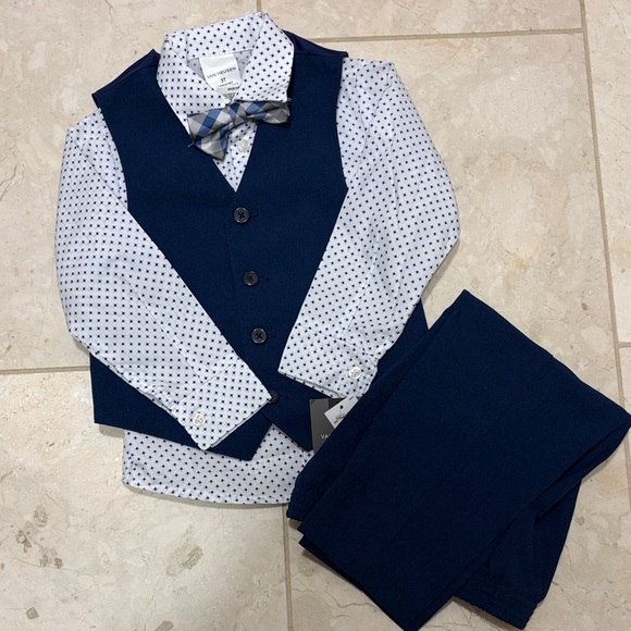 Van Heusen Navy and White Kids Matching Set - Picture 1 of 6